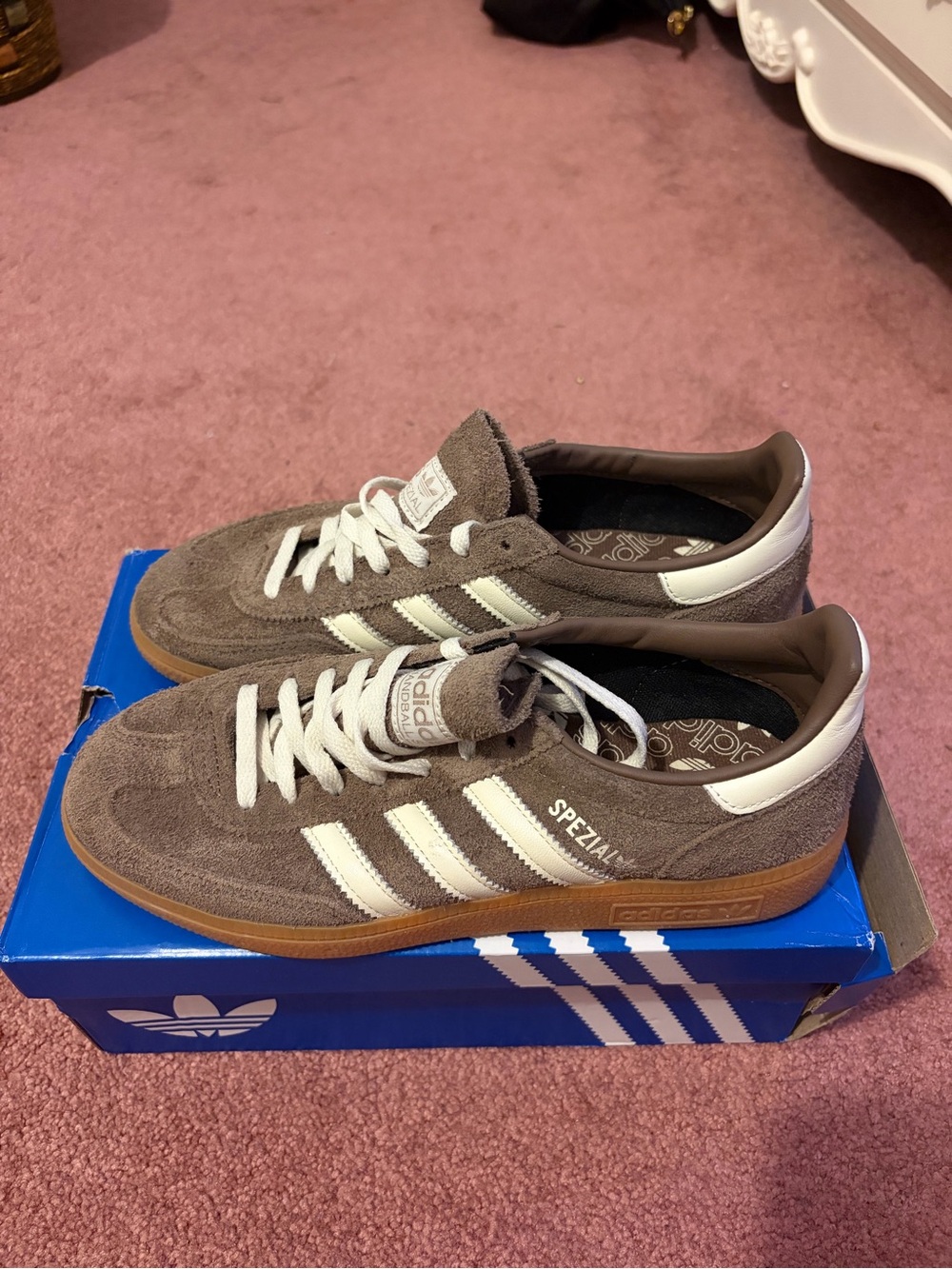 adidas Spezial Suede Sneaker in Brown and White - Picture 2 of 3